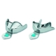 Portaimpronte Non Forate Acciaio Con Bordino Ass. Maxi 12pz