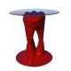 Tavolino Forma Molare Colore Rosso 1pz