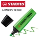 Evidenziatori Stabilo Colore Verde 10pz