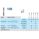 Frese Diamantate Ref.835 ISO 008 3mm Grana Media 5pz