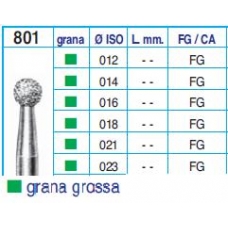 Frese Diamantate Ref.801 ISO 023 FG Grana Grossa 5pz