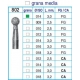 Frese Diamantate Ref.802 ISO 014 3,0mm FG Grana Media 5pz