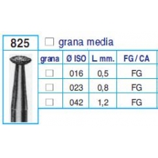 Frese Diamantate Ref.825 ISO 023 0,8mm FG Grana Media 5pz