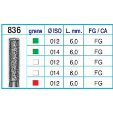 Frese Diamantate Ref.836 ISO 012 6,0mm FG Grana Media 5pz