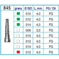 Frese Diamantate Ref.845 ISO 012 4,0mm FG Grana Fine 5pz
