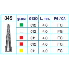 Frese Diamantate Ref.849 ISO 012 4,0mm FG Grana Media 5pz