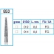 Frese Diamantate Ref.853 ISO 012 8,0mm FG Grana Media 5pz
