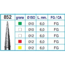 Frese Diamantate Ref.852 ISO 010 6,0mm FG Grana Grossa 5pz