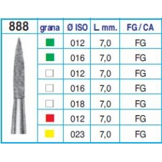 Frese Diamantate Ref.888 ISO 018 7,0mm FG Grana Media 5pz