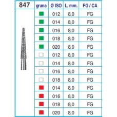 Frese Diamantate Ref.847 ISO 018 8,0mm FG Grana Fine 5pz