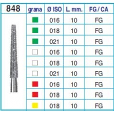 Frese Diamantate Ref.848 ISO 018 10mm FG Grana ExtraFine 5pz