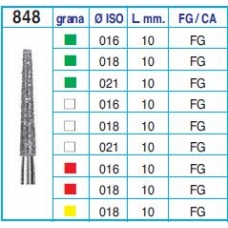 Frese Diamantate Ref.848 ISO 018 10mm FG Grana Media 5pz