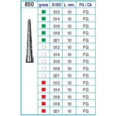 Frese Diamantate Ref.850 ISO 012 10mm FG Grana Fine 5pz
