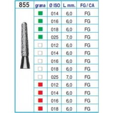 Frese Diamantate Ref.855 ISO 014 6,0mm FG Grana Fine 5pz