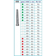 Frese Diamantate Ref.856 ISO 014 8,0mm FG Grana Media 5pz