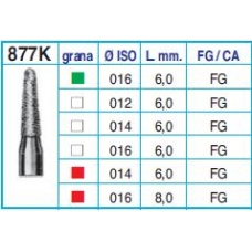 Frese Diamantate Ref.877K 014 6,0mm FG Grana Fine 5pz