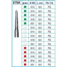 Frese Diamantate Ref.878K ISO 021 8,0mm FG Grana Grossa 5pz