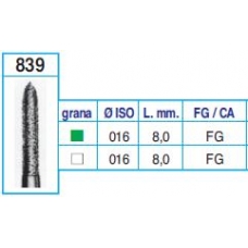 Frese Diamantate Ref.839 ISO 016 8,0mm FG Grana Grossa 5pz