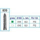 Frese Diamantate Ref.839 ISO 016 8,0mm FG Grana Media 5pz
