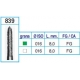 Frese Diamantate Ref.839 ISO 016 8,0mm FG Grana Grossa 5pz
