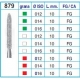 Frese Diamantate Ref.879 ISO 016 10mm FG Grana Fine 5pz