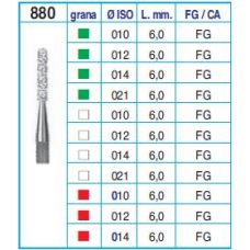 Frese Diamantate Ref.880 ISO 010 6,0mm FG Grana Grossa 5pz