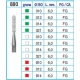 Frese Diamantate Ref.880 ISO 021 6,0mm FG Grana Media 5pz