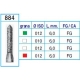 Frese Diamantate Ref.884 ISO 010 6,0mm FG Grana Media 5pz