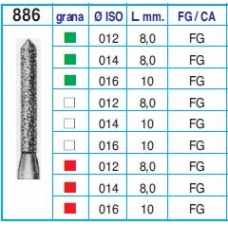 Frese Diamantate Ref.886 ISO 016 10mm FG Grana Fine 5pz