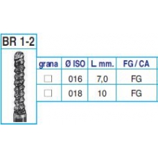 Frese Diamantate Ref.BR1 ISO 016 7,0mm FG Grana Media 5pz