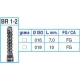 Frese Diamantate Ref.BR1 ISO 016 7,0mm FG Grana Media 5pz