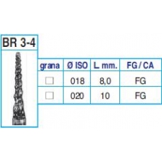 Frese Diamantate Ref.BR3 ISO 018 8,0mm FG Grana Media 5pz