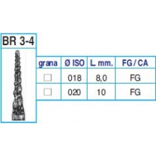 Frese Diamantate Ref.BR4 ISO 020 10mm FG Grana Media 5pz