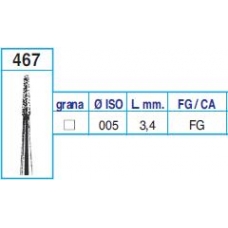 Frese Diamantate Ref.467 ISO 005 3,4mm FG Grana Media 5pz