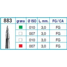 Frese Diamantate Ref.883 ISO 010 3,0mm FG Grana Grossa 5pz