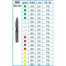 Frese Diamantate Ref.868 021 5,0mm FG Grana Grossa 5pz