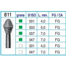 Frese Diamantate Ref.811 ISO 037 7,0mm FG Grana Grossa 5pz