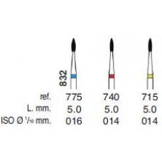 Frese Perio RA 204 Collo Corto Ref.775 ISO 016 1pz