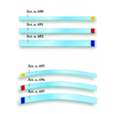 Strisce Trasparenti Curve 697 Colore Blu H10mm 100pz