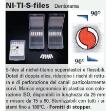 NiTi S Files 25mm ISO 80 6pz