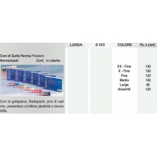 Coni Guttaperca Normalizzati Colore Fine 120pz