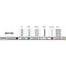 Frese Diamantate Ref.5801 ISO 023 FG 314 6pz