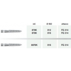 Frese Diamantate Ref.878K ISO 016 FG 314 6pz