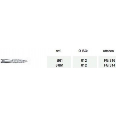 Frese Diamantate Busch Ref.8861 ISO 012 FG314 6,0mm 2pz