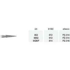 Frese Diamantate Busch Ref.852EF ISO 014 FG314 6,0mm 2pz