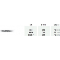 Frese Diamantate Busch Ref.852 ISO 012 FG314 6,0mm 6pz