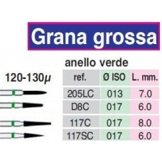 Frese Diamantate Grana Grossa 120-130u Ref.205LC 3pz