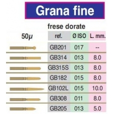Frese Diamantate Grana Fine 50u Ref.GB315S 3pz
