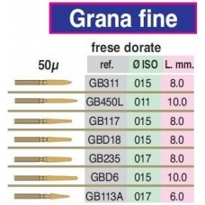 Frese Diamantate Grana Fine 50u Ref.GB450L 3pz