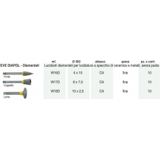 Eve Diapol Diamantati Ref.W16D ISO 4x10 Grana Fine 10pz